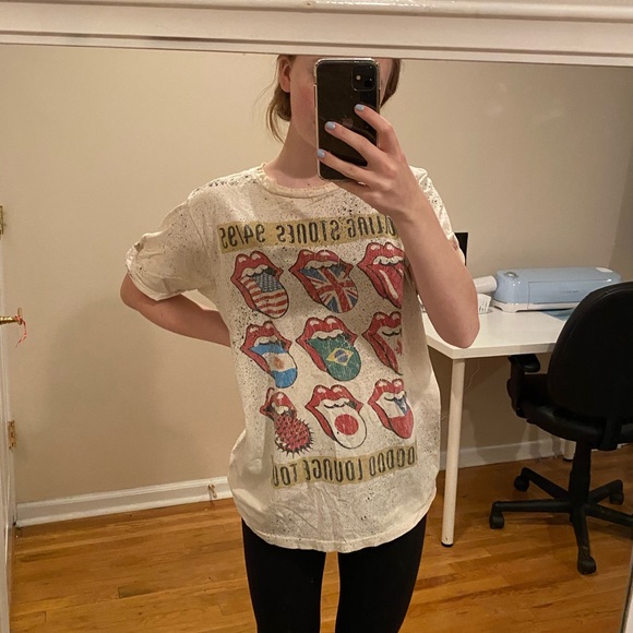 Free People Tops - Destressed Rolling Stones shirt